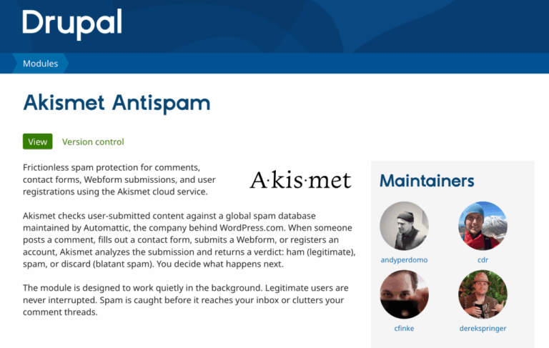Akismet: Introducing the official Akismet Drupal module