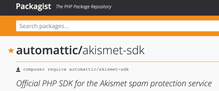 Akismet: Introducing the official Akismet PHP SDK